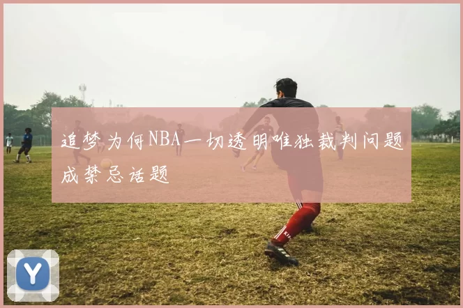 追梦为何NBA一切透明唯独裁判问题成禁忌话题